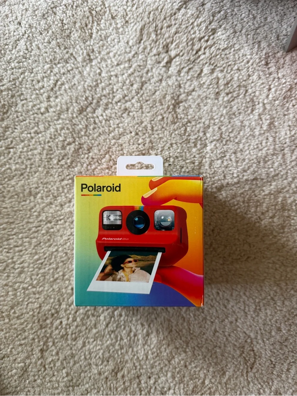 Polaroid Red Instant Camera Box with Multicolor Artwork